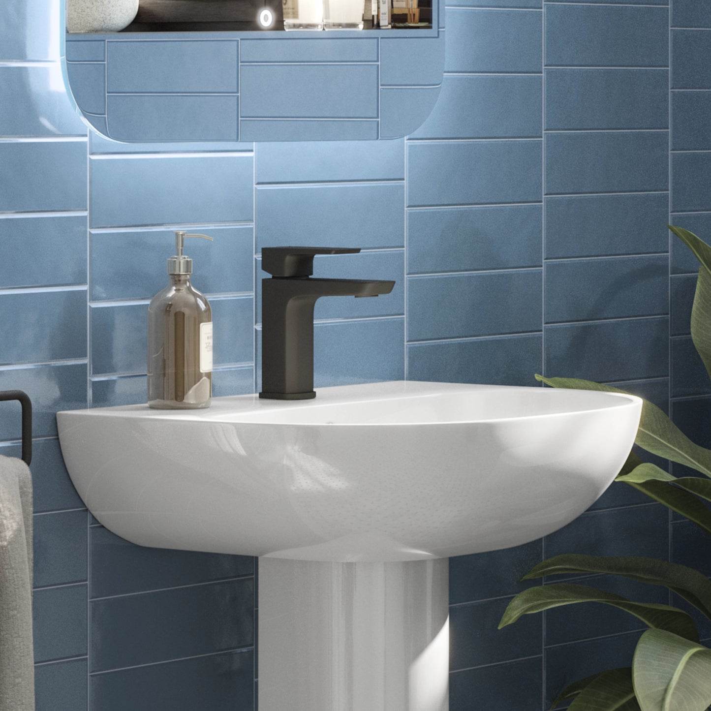 Hazeley Electroplated Mono Basin Mixer w/ Pop Up Waste - Black