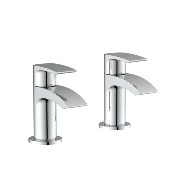 Linford Tap Pair for 2 Tap Hole Basin - Chrome