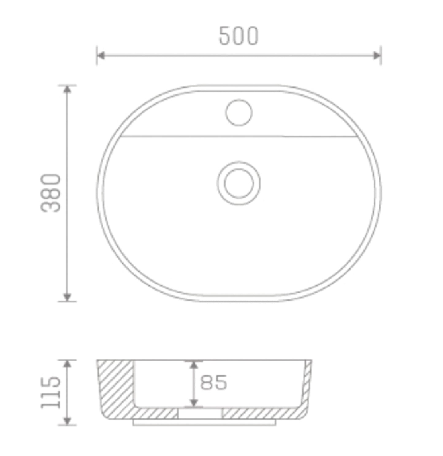 Willen 500mm Round Freestanding Bowl Basin - White