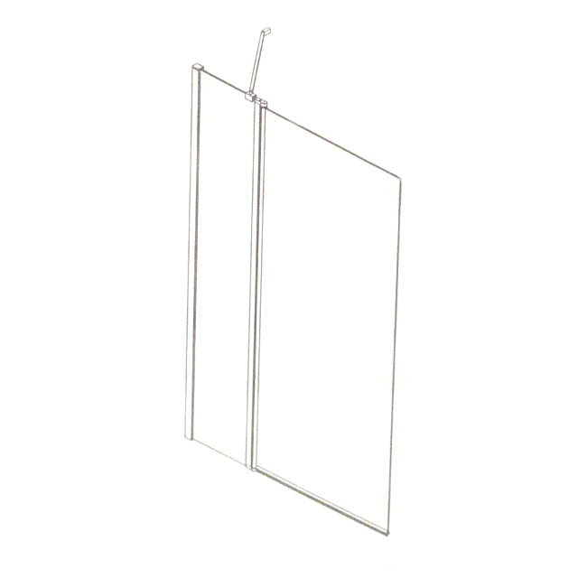 Walton 6mm x 1000mm x 1400mm Square Bath Screen