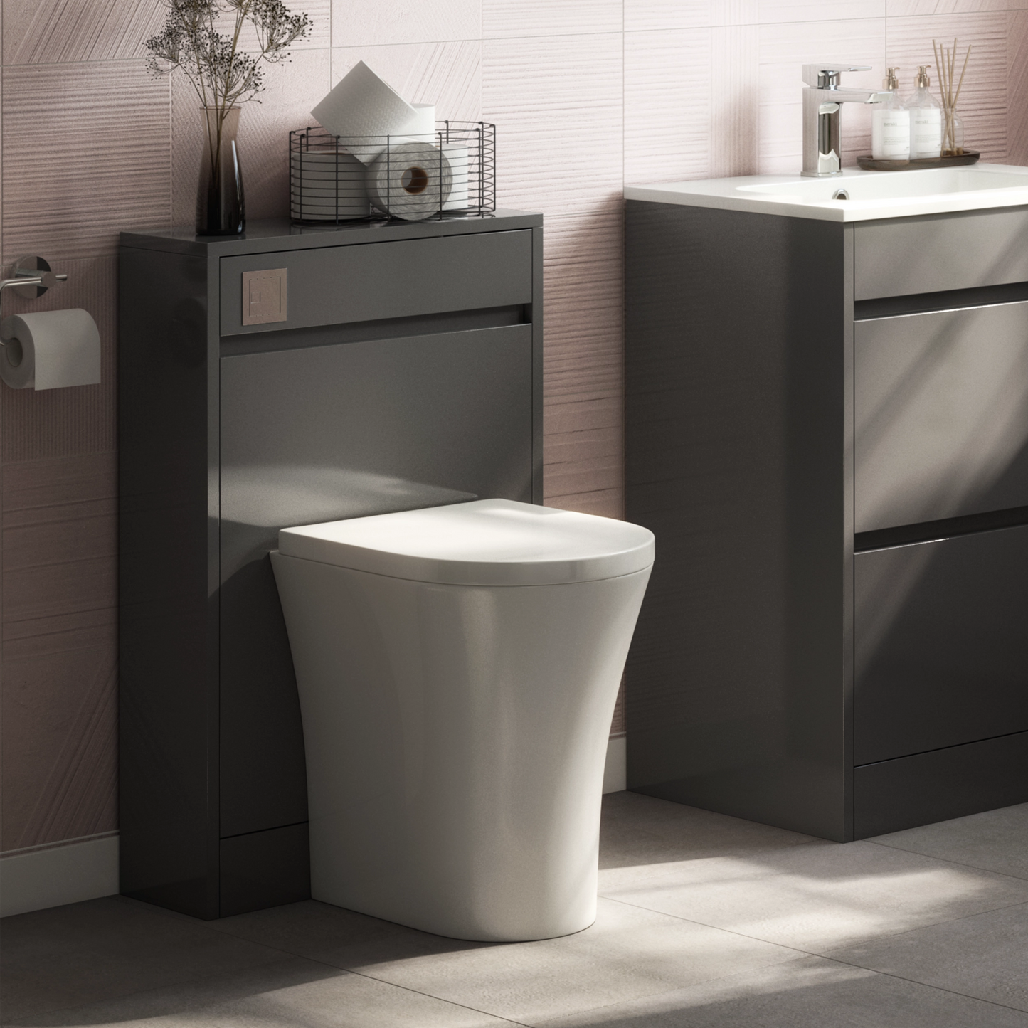 Glebe 500mm x 850mm x 250mm WC Unit Only - Matt Grey