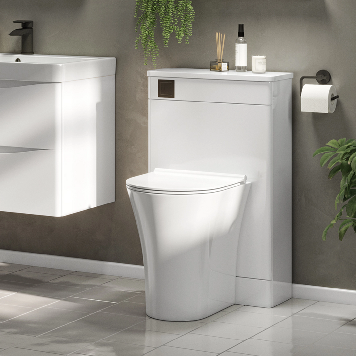 Oxley 500mm x 830mm x 220mm WC Unit Only - Matt White