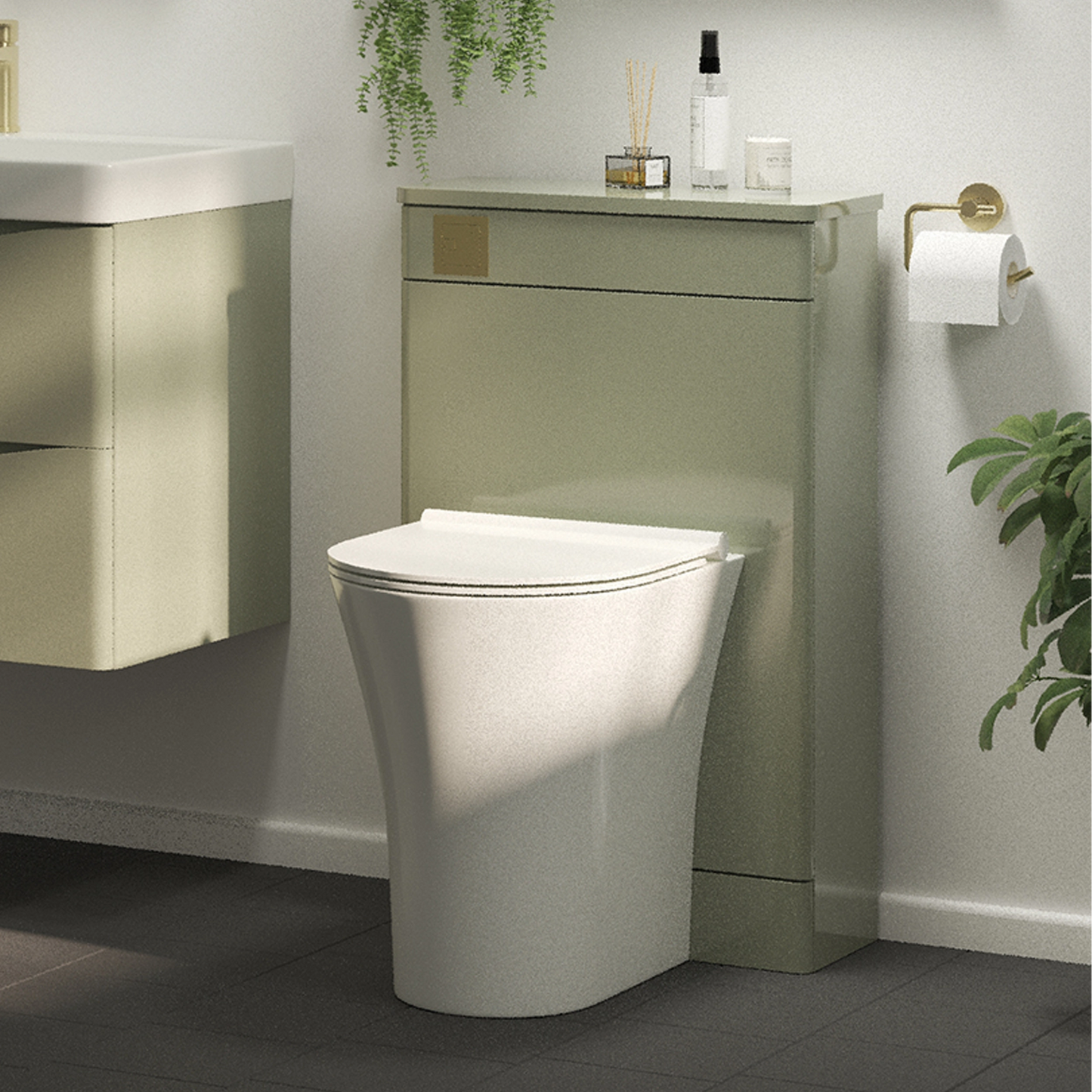 Oxley 500mm x 830mm x 220mm WC Unit Only - Savannah Green