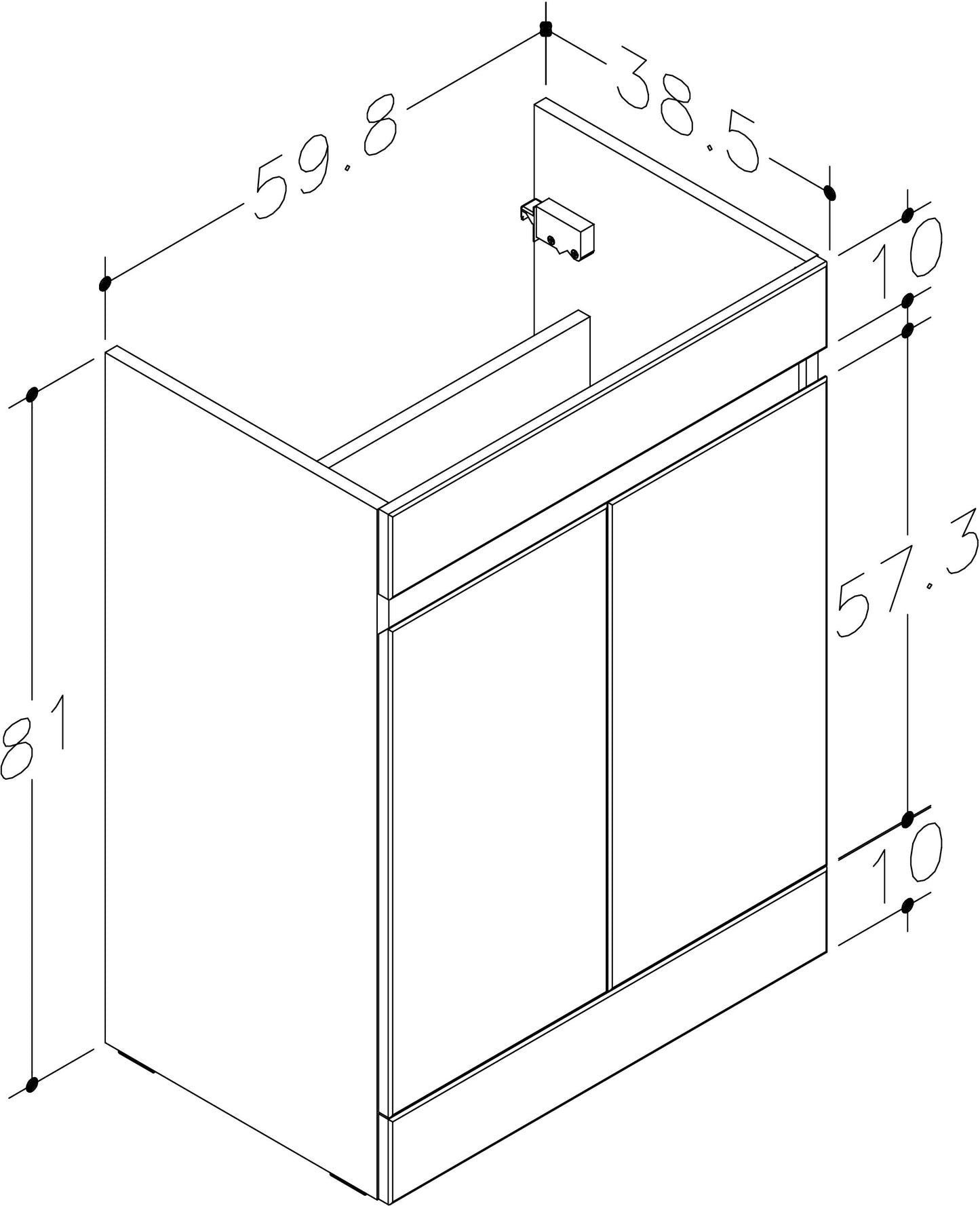 Shenley 1107mm x 390mm 1 Tap Hole Right Handed L Shape Gelcast Basin - White