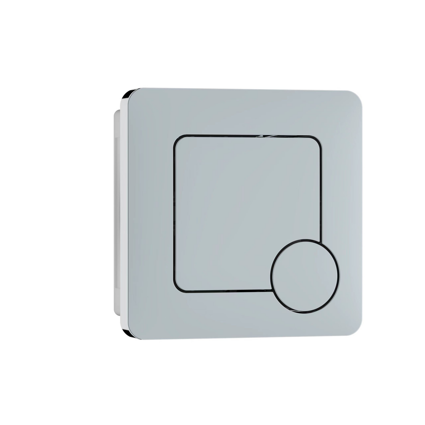 Swan 240mm x 120mm Square Dual Flushplate - Chrome