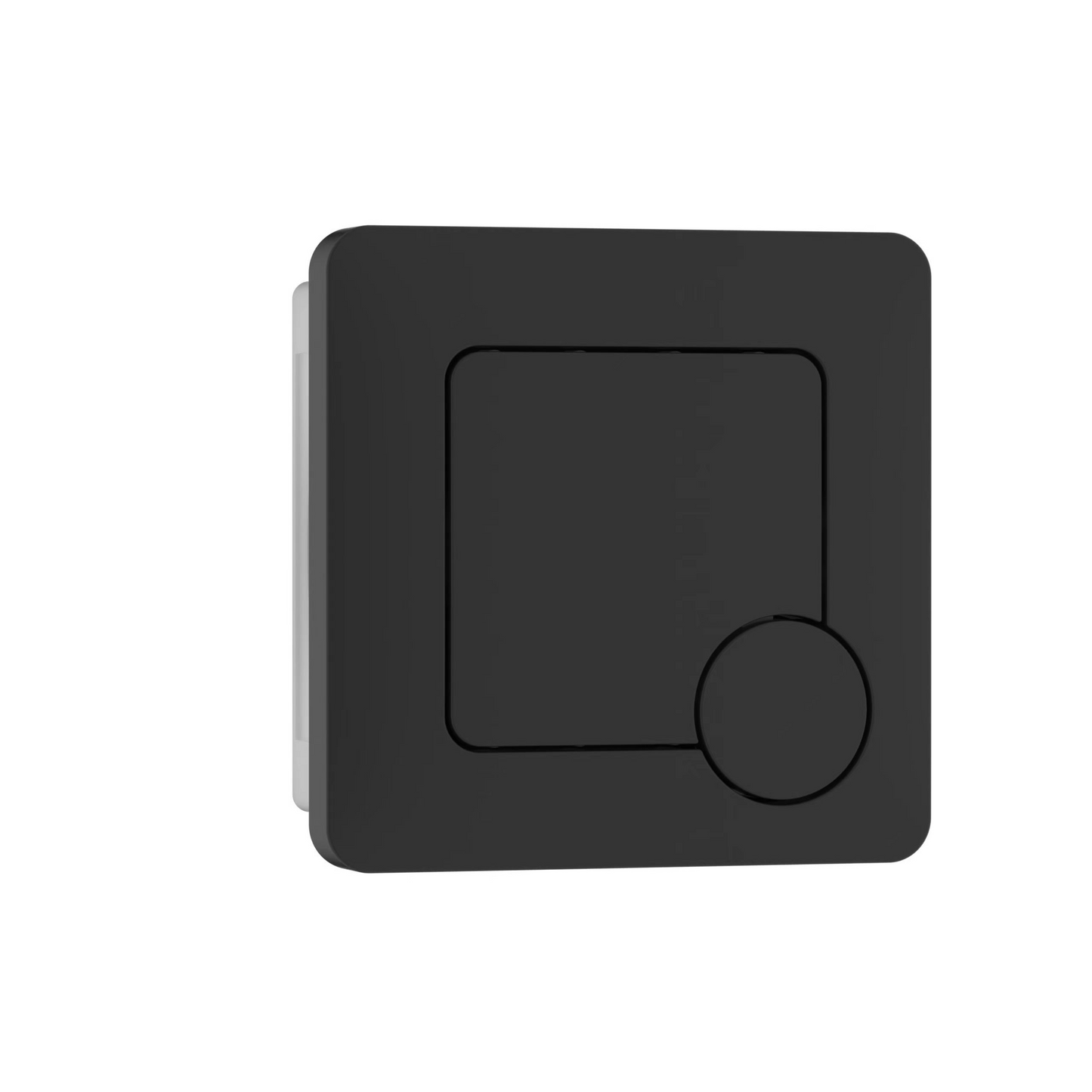 Swan 240mm x 120mm Square Dual Flushplate - Black