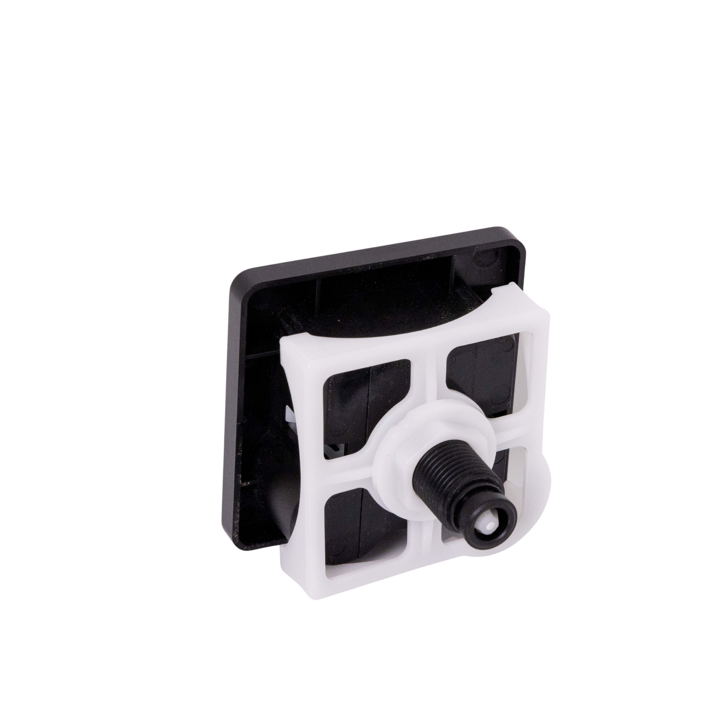 240mm x 120mm Square Dual Flushplate - Black
