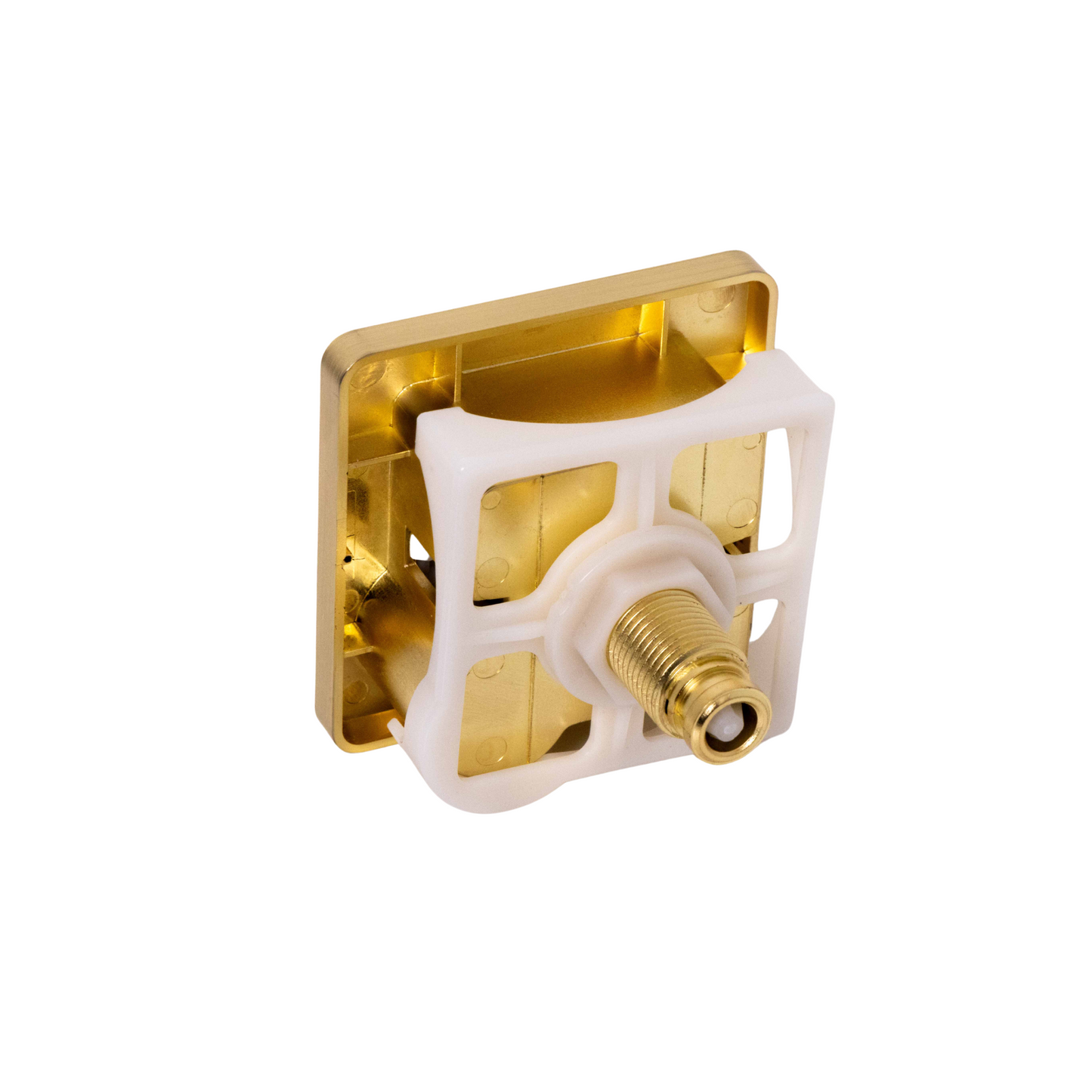 240mm x 120mm Square Dual Flushplate - Brushed Brass