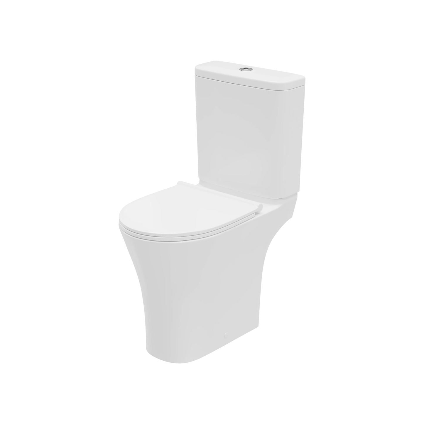 Swan Willen Rimless Comfort Height Close Coupled Open Back WC Pan - White