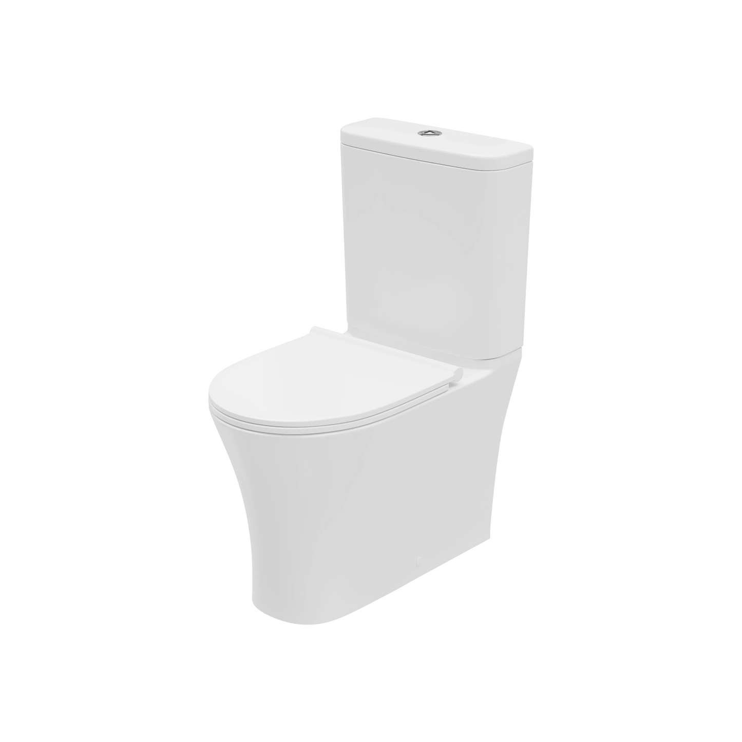 Swan Willen Rimless 400mm x 600mm x 355mm Close Coupled Closed Back WC Pan - White