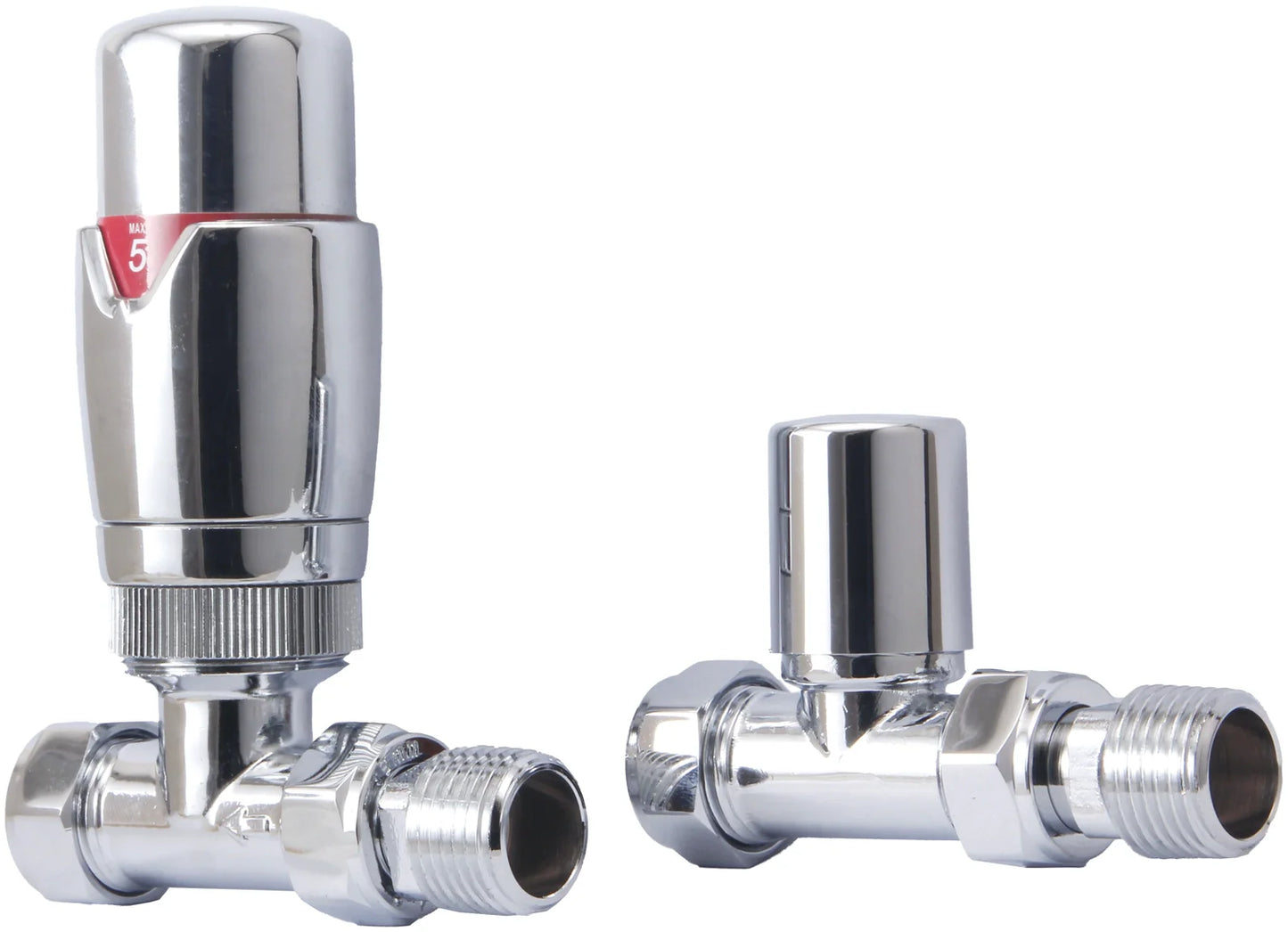Swan TMV Thermostatic Straight Valve - Chrome