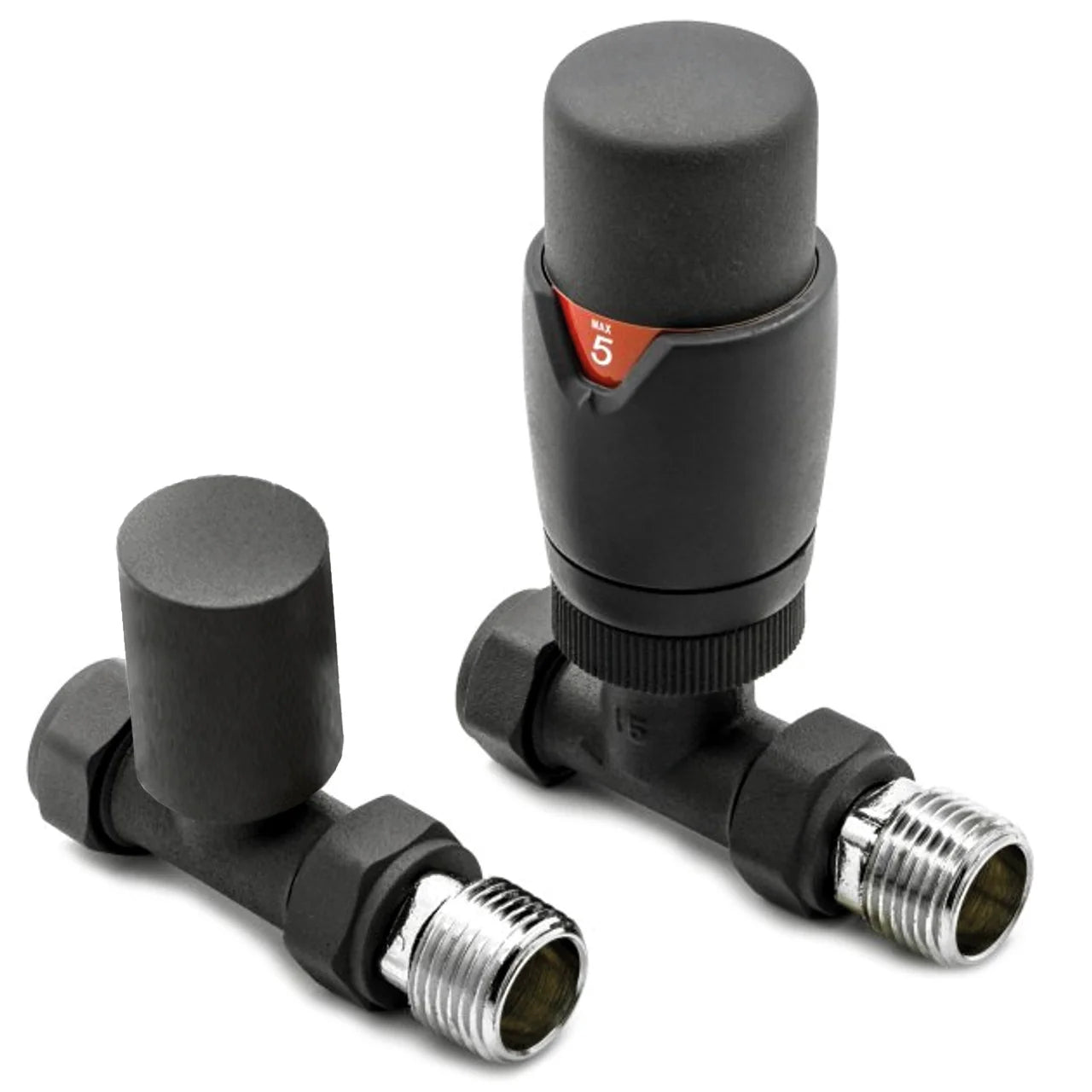 Swan TMV Thermostatic Straight Valve - Anthracite