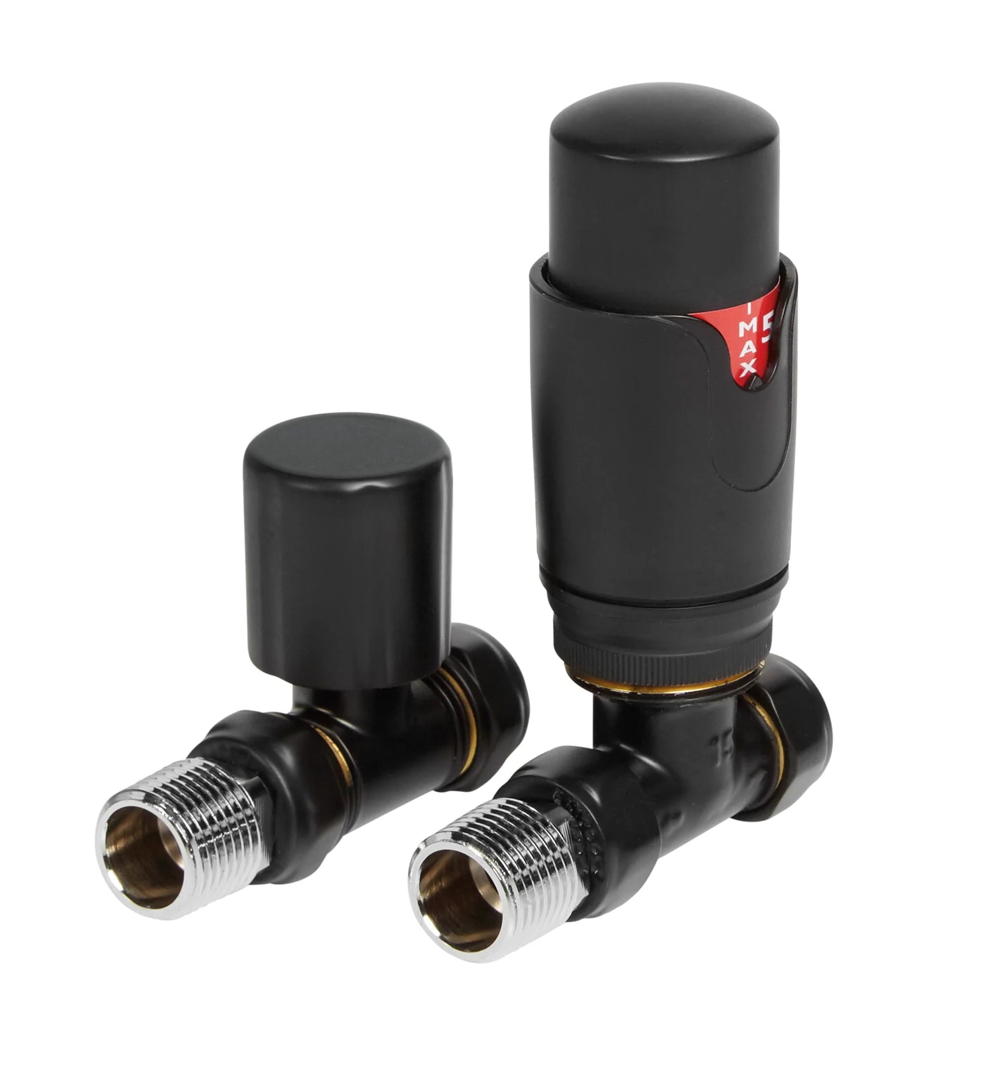 Swan TMV Thermostatic Straight Valve - Black