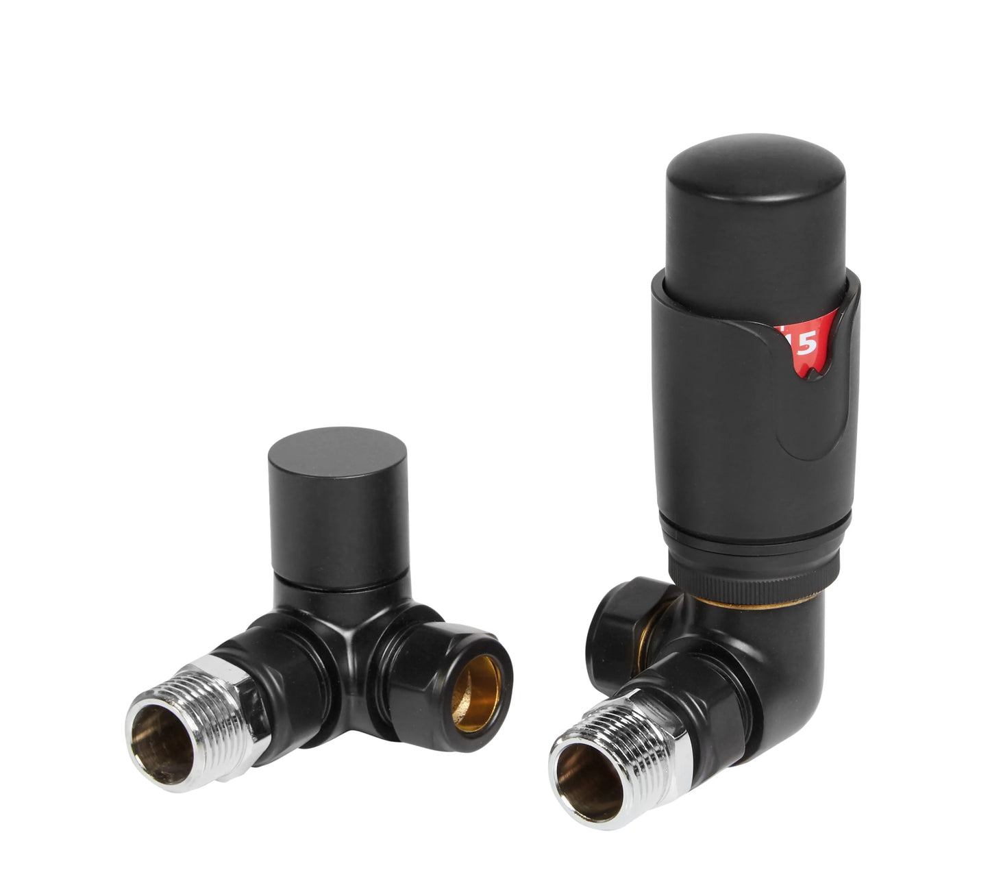 Swan TMV Thermostatic Corner Valve - Black
