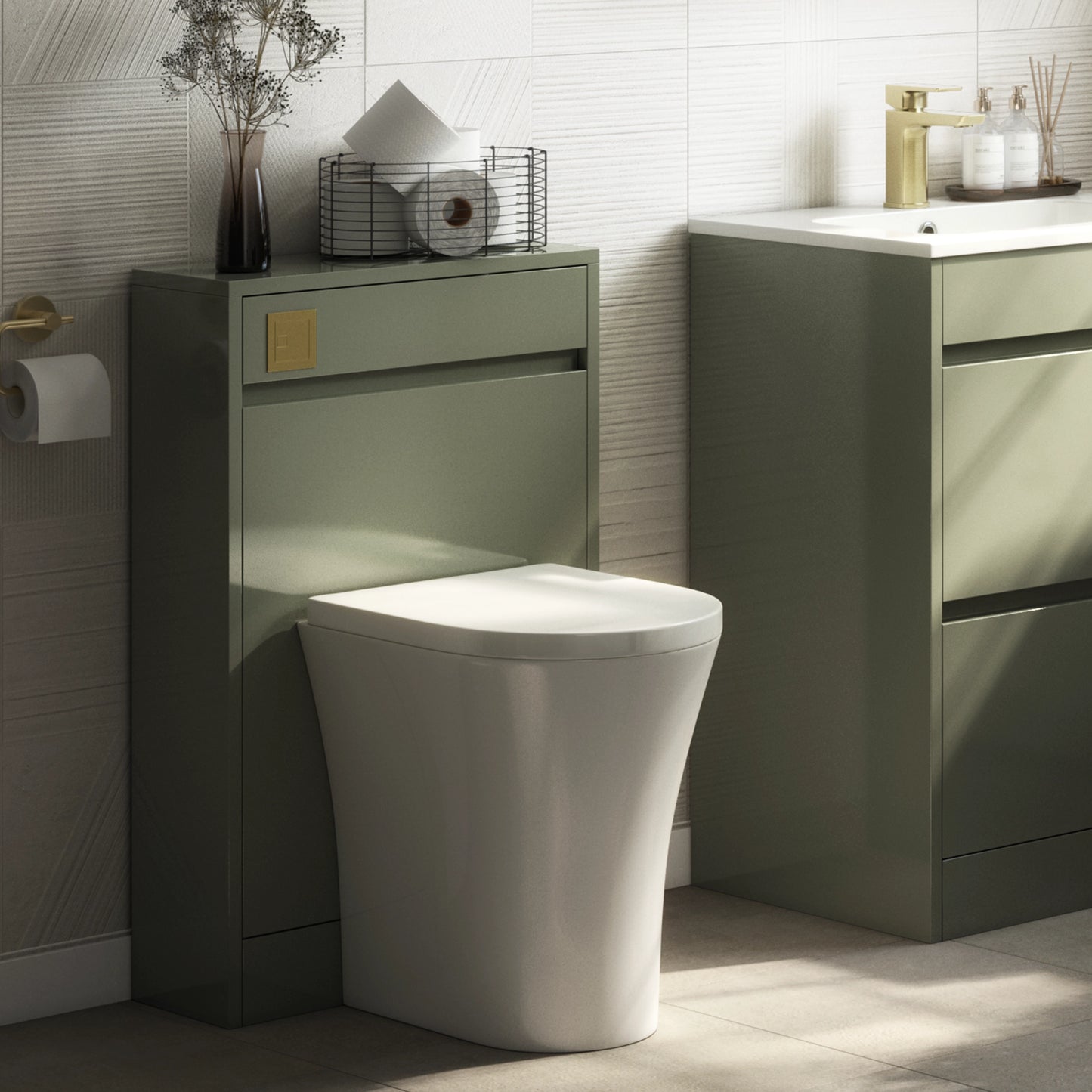 Glebe 500mm x 850mm x 250mm WC Unit Only - Savannah Green