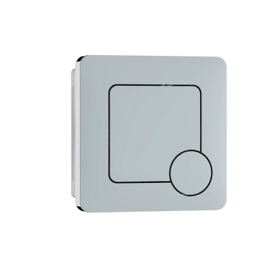 Swan 240mm x 120mm Square Dual Flushplate - Chrome