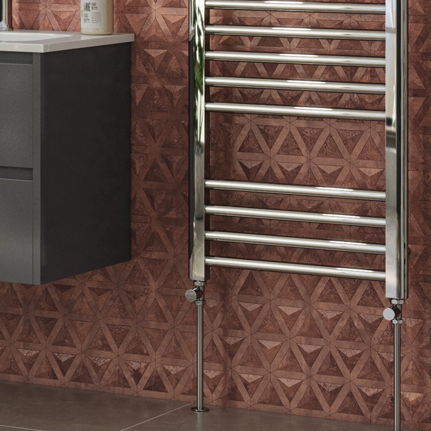 Campbell Straight 1000 x 500mm Towel Warmer - Chrome