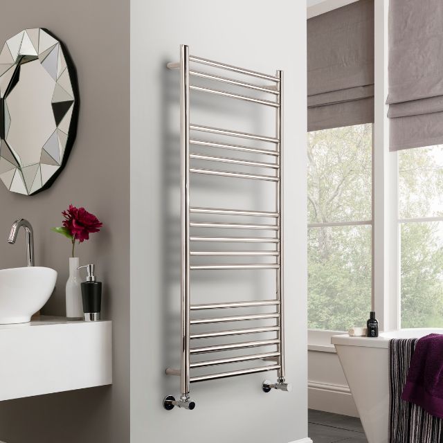 Bletcham Straight Polished Stainless Steel Towel Warmer