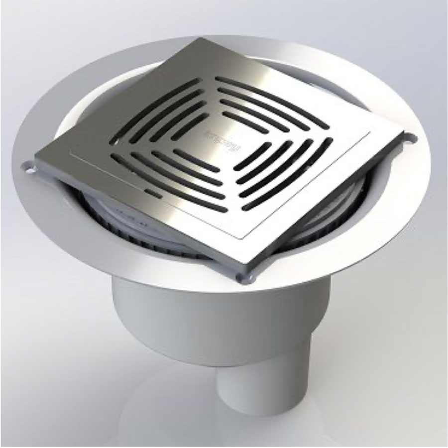 Swan By Impey Square Drain Slot Brushed Stainless Steel Vertical