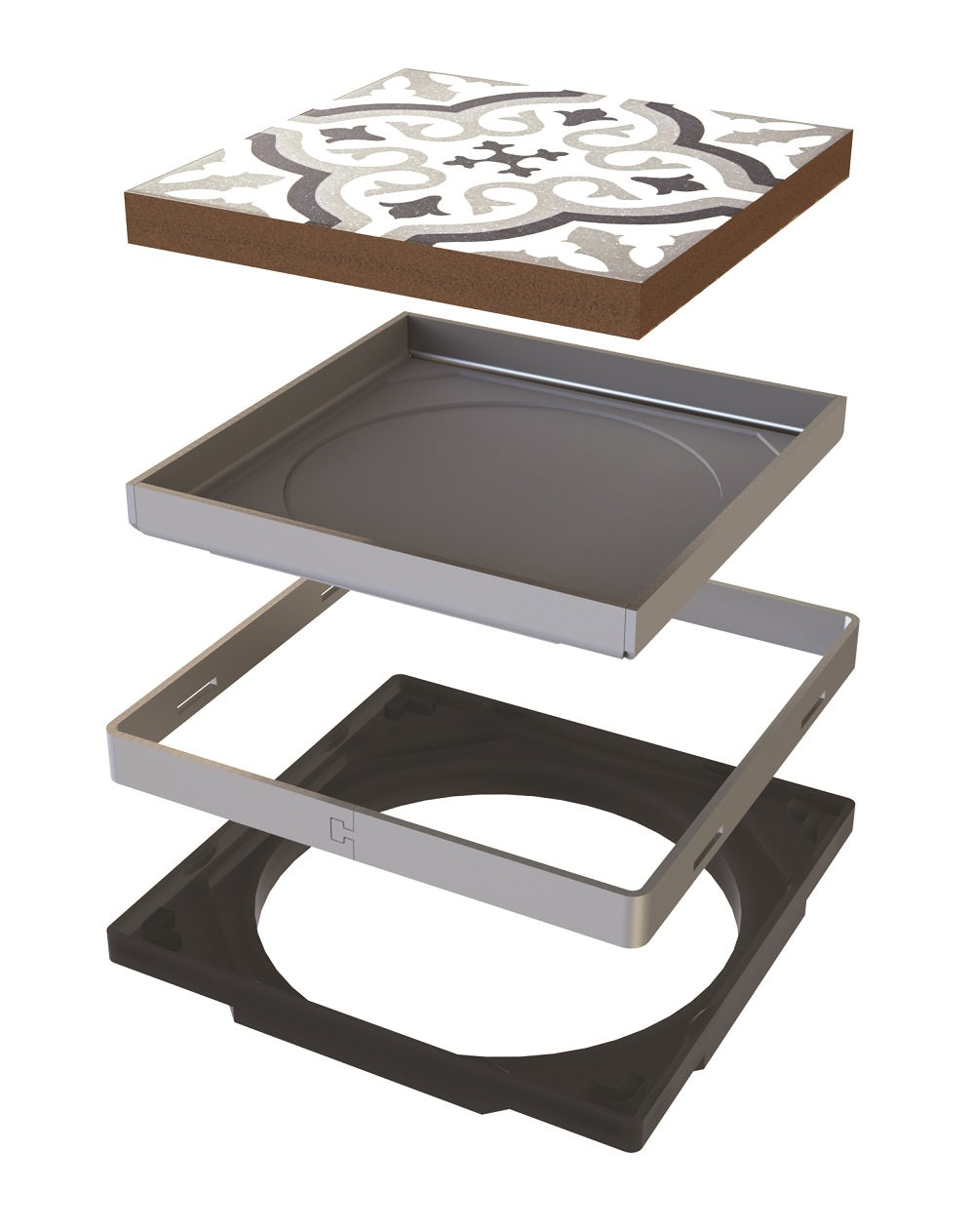 Swan By Impey Quad Gravity Drained Vertical Tiled Insert 14mm