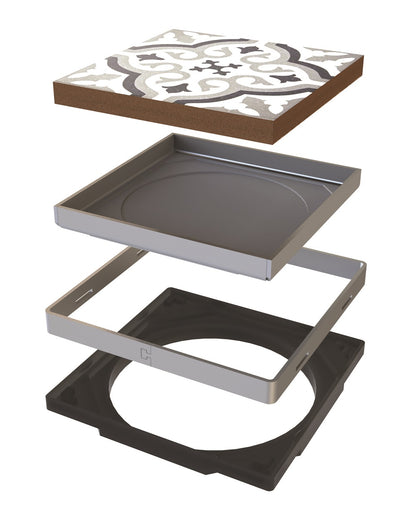 Swan By Impey Quad Gravity Drained Vertical Tiled Insert 14mm