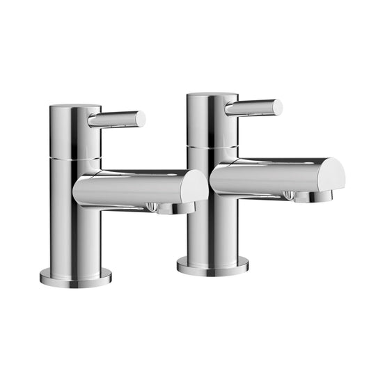 Swan Elfield Tap Pair for 2 Tap Hole Basin w/ Pop Up Waste - Chrome