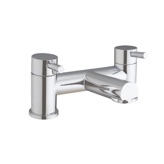 Swan Elfield One Spout Bath Filler w/ 2 Tap Holes - Chrome