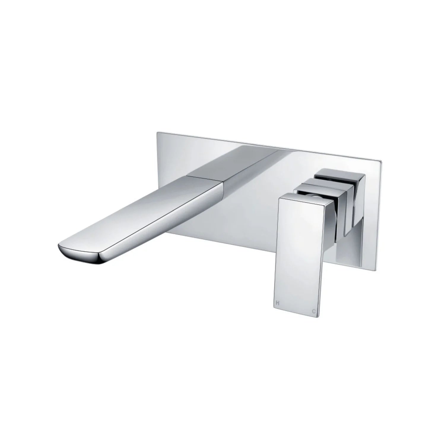 Swan Hazeley Wall Mounted Basin Filler w/ Pop Up Waste - Chrome