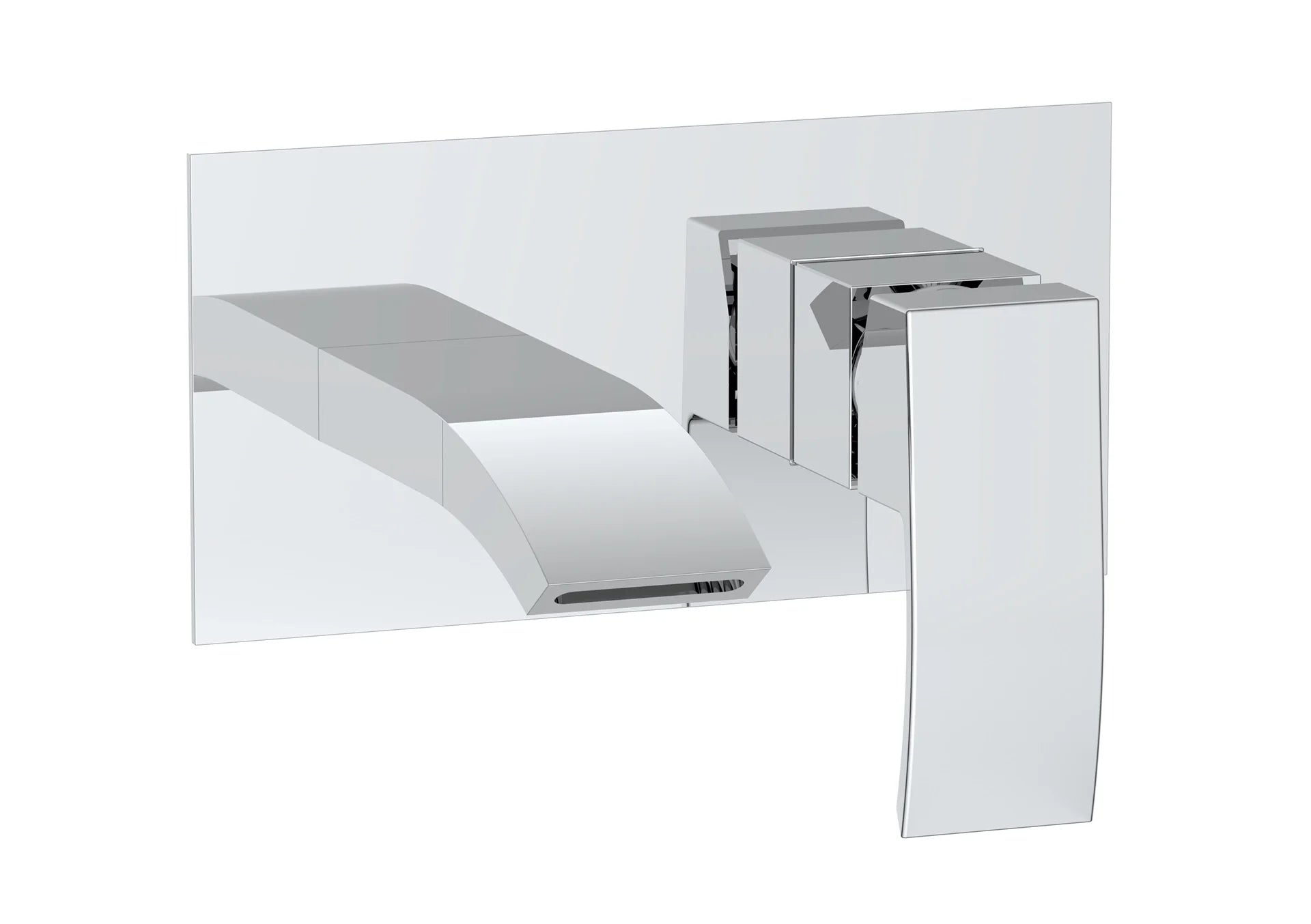 Swan Linford Wall Mounted Basin Filler w/ Pop Up Waste - Chrome