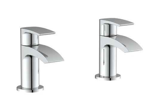 Swan Linford Bath Pillar Taps w/ 2 Tap Holes - Chrome