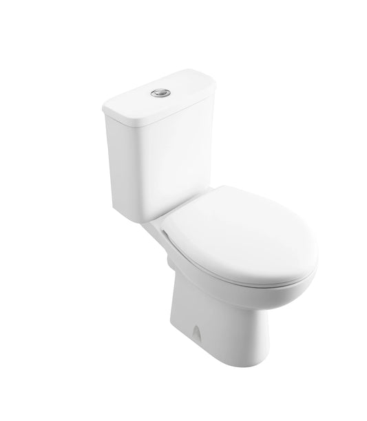 Swan Howe Smooth 390mm x 650mm x 365mm Close Coupled WC Pan - White