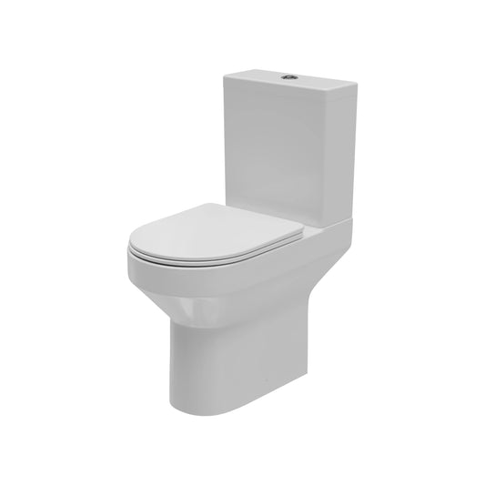 Swan Howe Round 460mm x 645mm x 360mm Comfort Height Close Coupled Open Back WC Pan - White