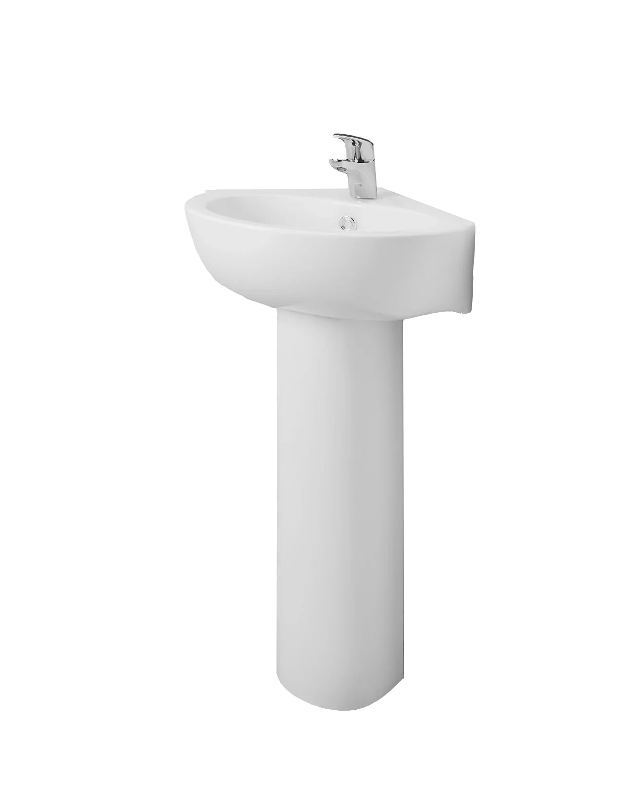 Swan Laguna 450mm 1 Tap Hole Corner Basin - White