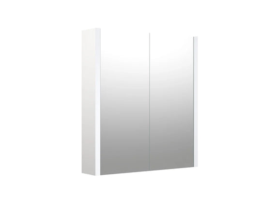 Swan Glebe 580mm x 650mm 2 Door Mirror Cabinet w/ Glass Shelves - Matt White