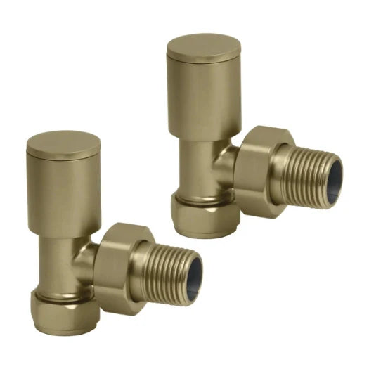 Swan TMV Non-Thermostatic Angled Valve - Brushed Brass