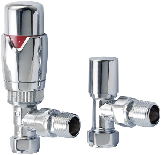 Swan TMV Thermostatic Angled Valve  - Chrome