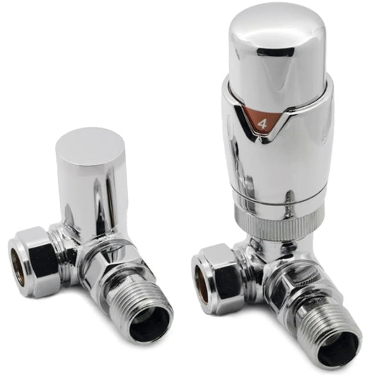 Swan TMV Thermostatic Corner Valve  - Chrome