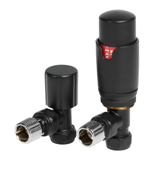 Swan TMV Thermostatic Angled Valve - Black