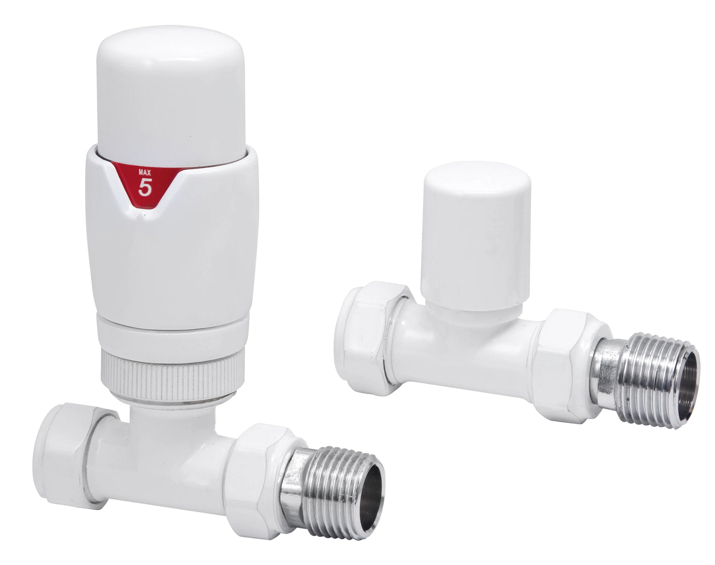 Swan TMV Thermostatic Straight Valve - White