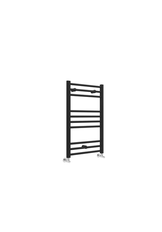 Swan Campbell Straight 800 x 400mm Towel Warmer - Matt Black